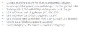 O145 - Ensemble mobile charging kit $22.18 ( price includes 1 color print on case) minimum 25