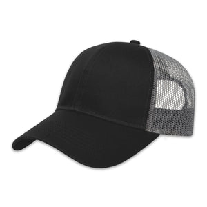 i3025 - Cap America value series mesh trucker cap 12.35 - promotional products headwear and hats - ( price includes 10,000 stitch embroidered logo) minimum 48